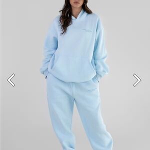 Comfrt pastel Blue Hoodie and Sweatpants Set